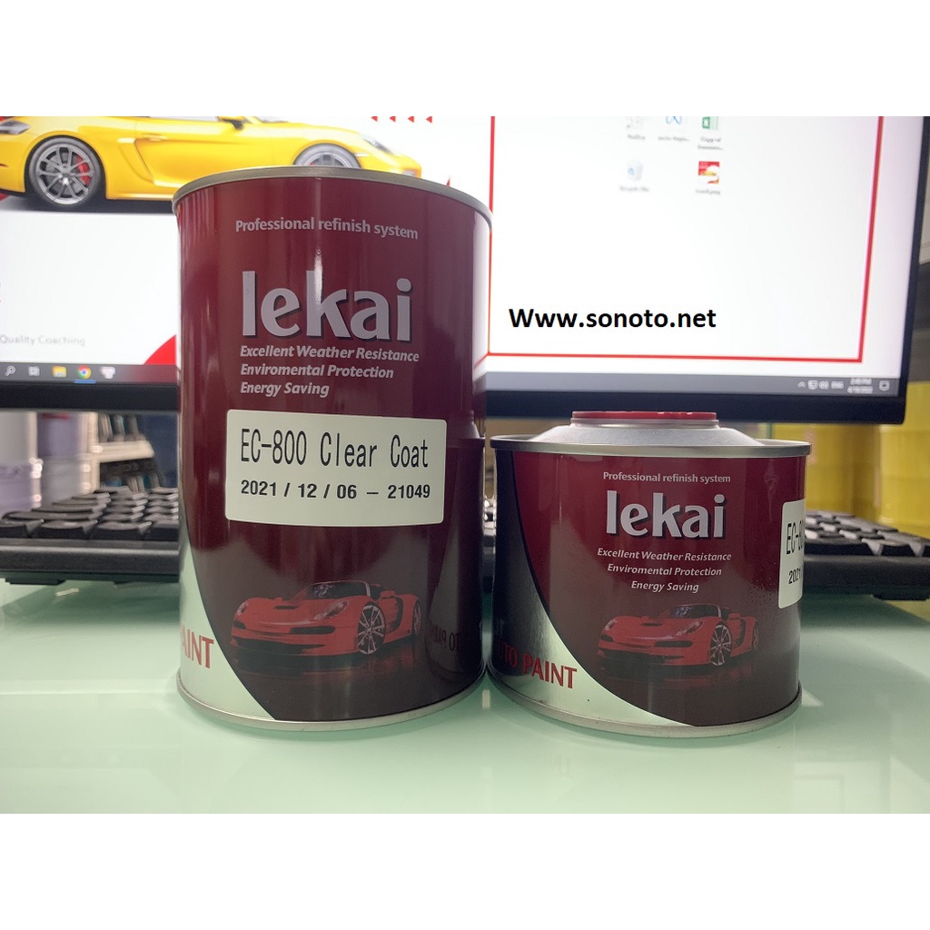 Dầu bóng 2k và đông cứng đi kèm LEKAI (tỉ lệ 2:1) sơn ô tô xe máy