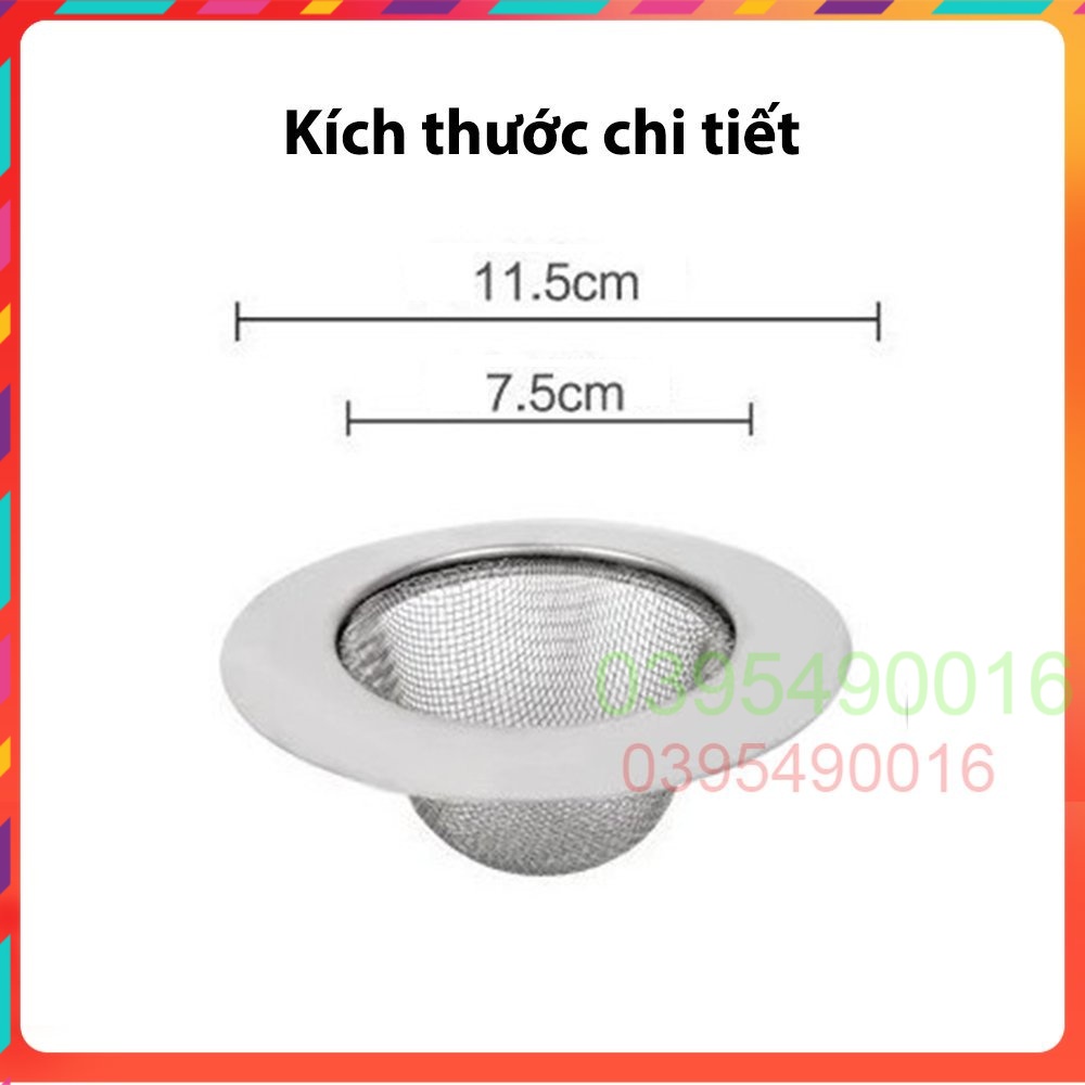 Miếng Lọc Rác Bằng Thép Không Gỉ Cho Bồn Rửa Chén Cao Cấp Chất Liệu INOX Lưới Lọc Rác Bồn Rửa Bát, Nhà Vệ sinh WC...