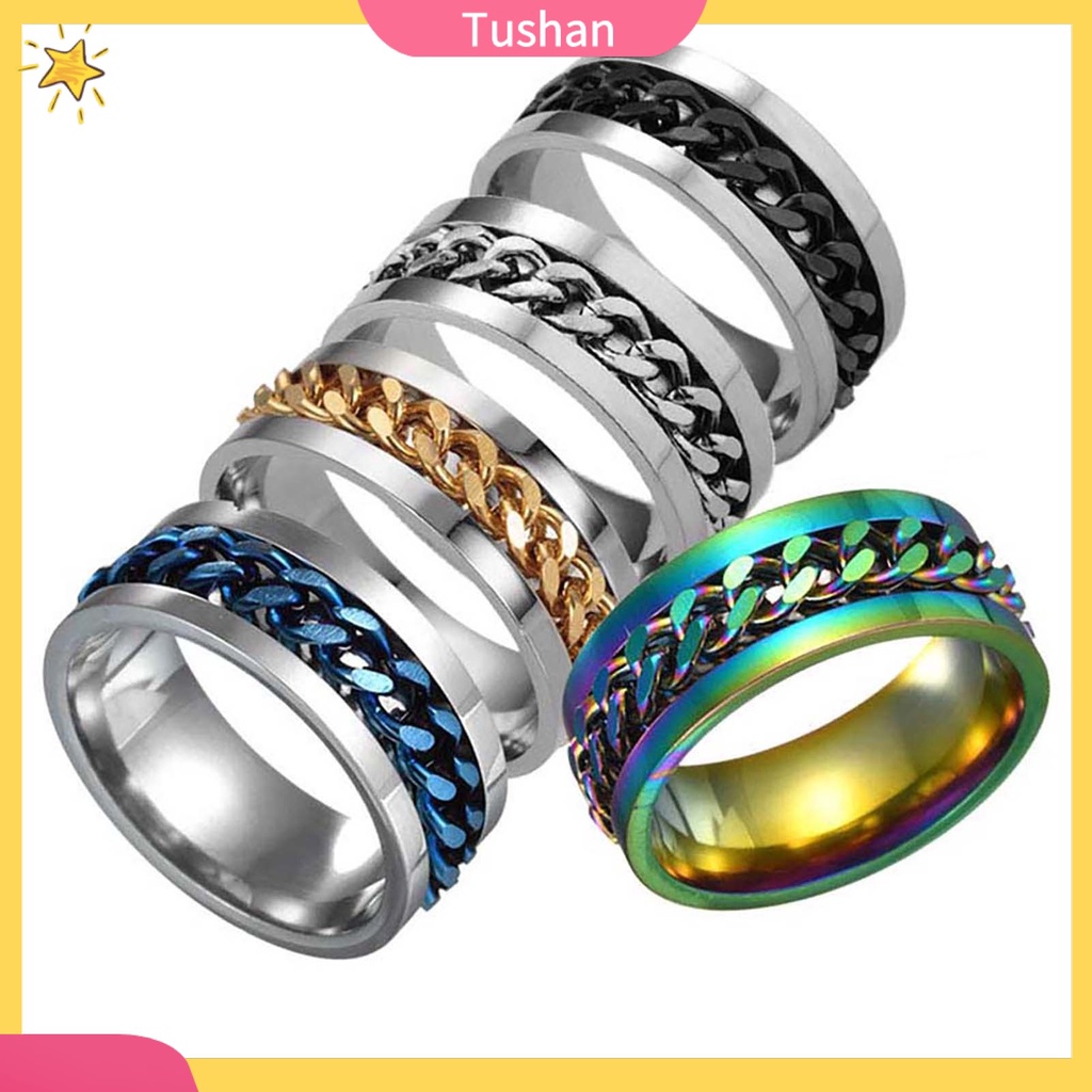 Nhẫn nam bằng thép không gỉ thời trang