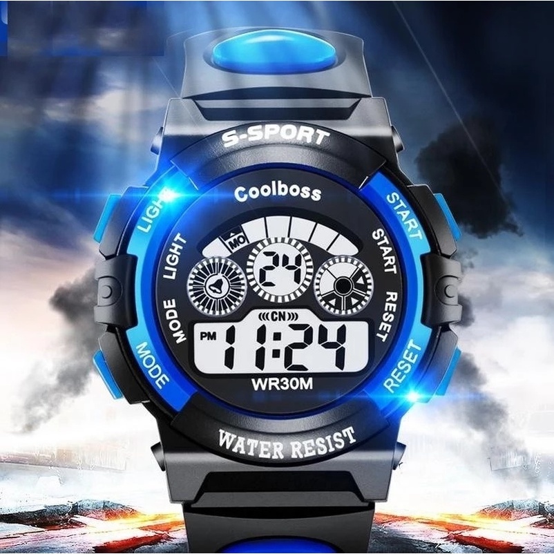 [Kids Led Digital Sports Silicone Rubber Digital Watch] [Children Waterproof Sport Electrical LED Watches] [Perfect Gifts Wristwatch For Student Boys &amp; Girls]