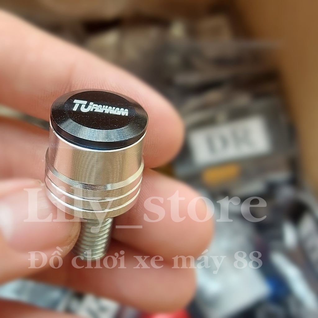Ốc gắn chân gương nút bịt lỗ chân gương xe máy