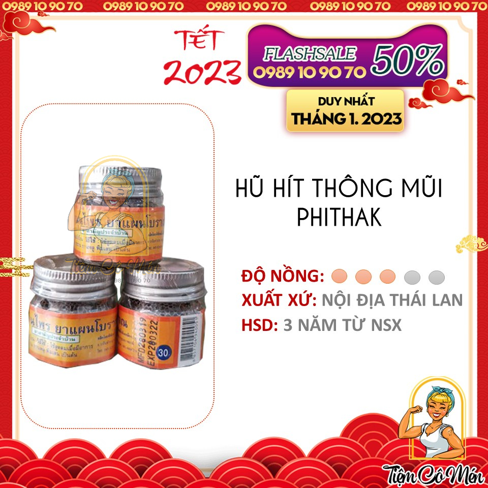 01 Hủ Dầu Hít Mũi và Dị Ứng PHITHAK Thái Lan