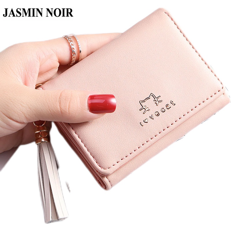 Ví JASMIN NOIR da PU trang trí tua rua thiết kế khóa tiêu chuẩn thời trang dành cho nữ
