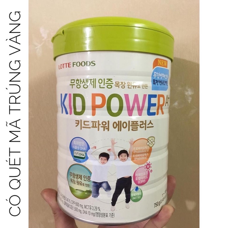 Sữa Kid Power A+ Hàn Quốc Tăng chiều cao và cân nặng lon 750g { date mới nhất }