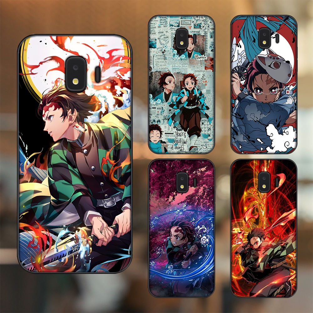 Ốp lưng Samsung J2 Core, J2 Pro 2018 viền đen in hình Tanjiro Kimetsu No Yaiba