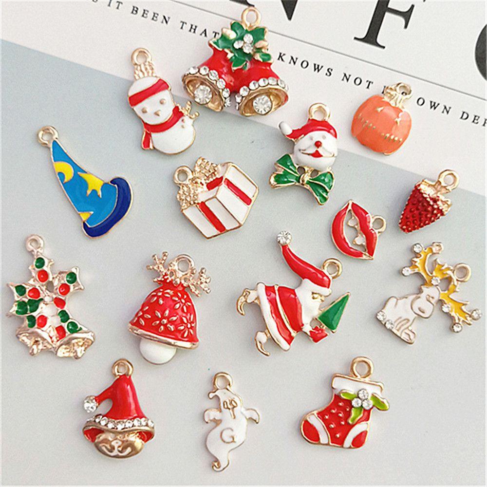 CACTU Set 10 Mặt Dây Chuyền Hình Vớ Giáng Sinh Ngộ Nghĩnh