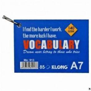 Tập thẻ Vocabulary Klong A7, 85 tờ; MS: 913