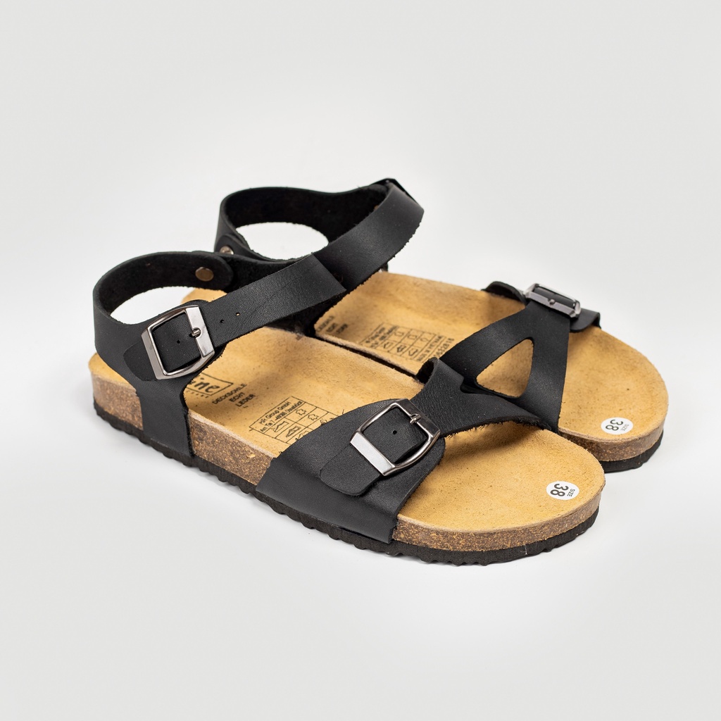 Dép_Sandal Đế trấu, Da bò thật nguyên tấm Mã D23