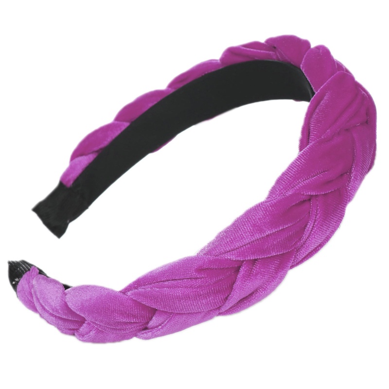 Flgo Băng Đô Vải Nhung Bện Thủ Công Bản Rộng Phong Cách Dân Tộc Hàn Quốc Cho Nữ