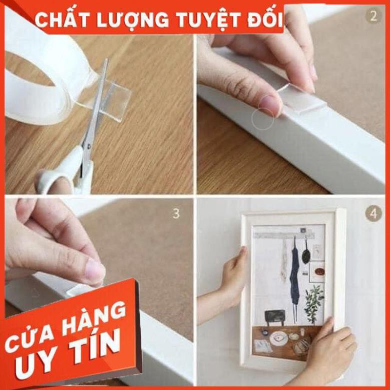 [Dài 5 m] Băng keo trong băng dính trong 2 mặt siêu chắc chịu lực hàng chuẩn công ty Mg cung cấp