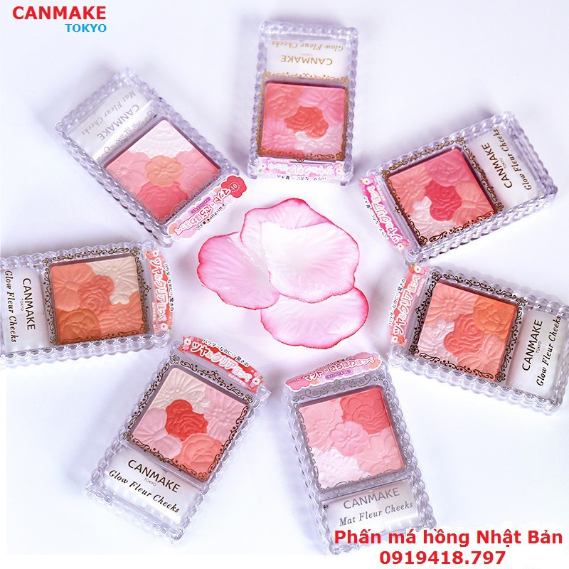 [Canmake-Nhật Bản] Phấn má hồng rạng rỡ-Glow Fleur Cheeks