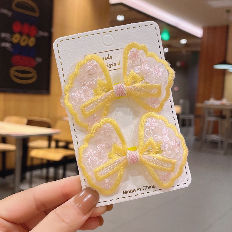 Kẹp tóc mặt nơ xinh xắn phong cách Hàn Quốc cho bé gái