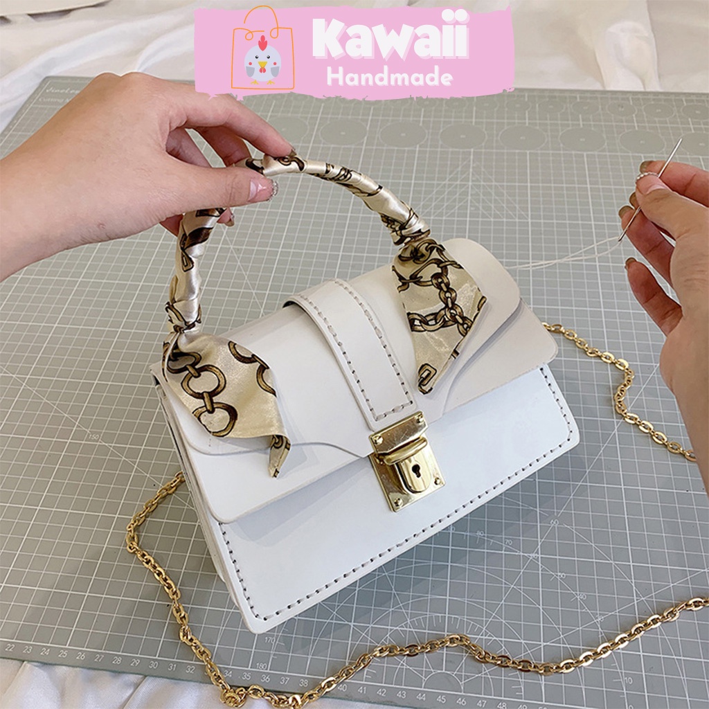 Túi tự đan, Túi handmade tự làm DA30 đầy đủ phụ kiện có video hướng dẫn Kawaii_Handmade