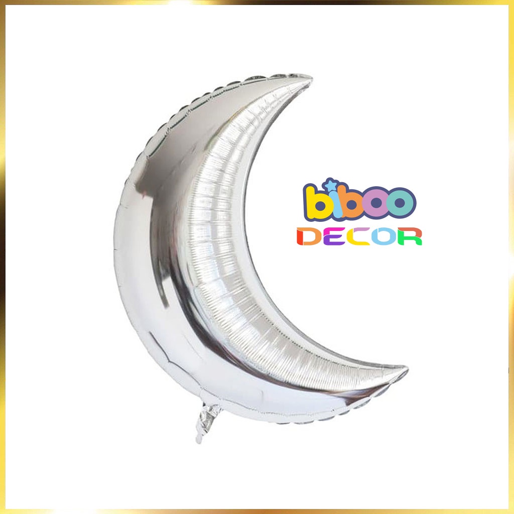 Bóng hình mặt trăng khuyết size to 60cm trang trí sinh nhật bé trai bé gái, đầy tháng, sự kiện - BIBOO DECOR