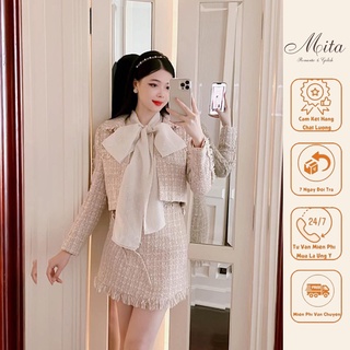 Mita boutique - áo khoác dạ tweed xenia mita -miak0008