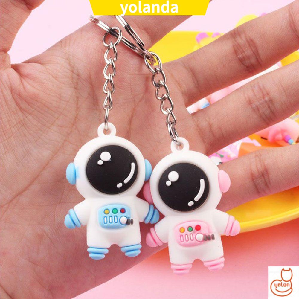 Móc khóa gắn hình phi hành gia/tàu vũ trụ nhiều màu đáng yêu DIY