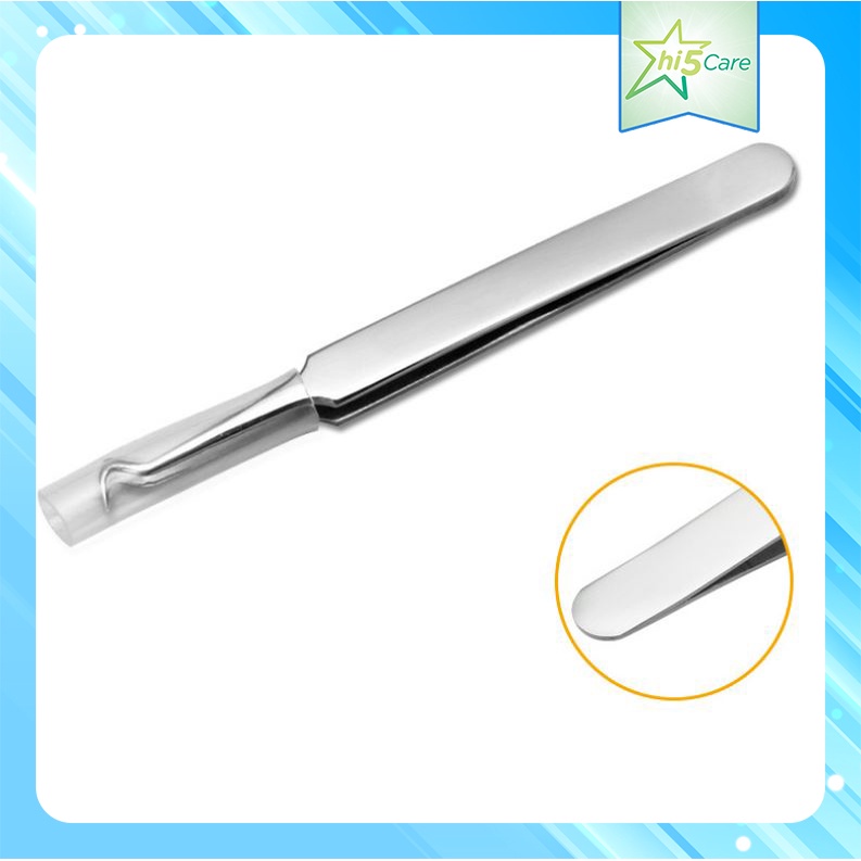 Nhíp gắp mụn bằng thép không gỉ đầu cong tiện dụng