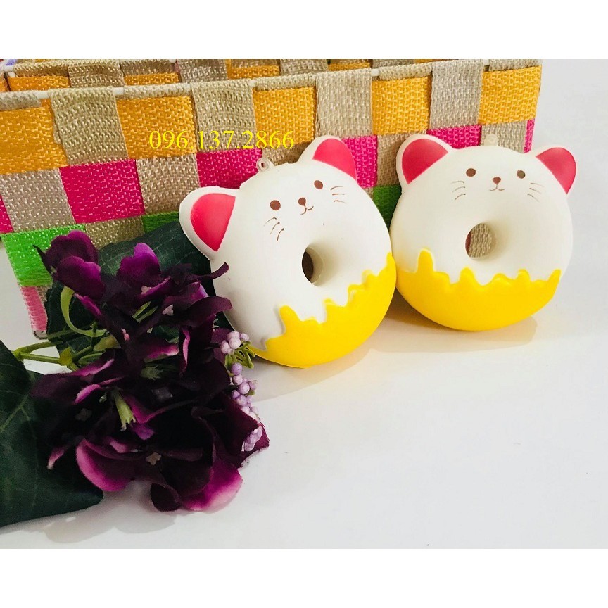 Squishy bánh Donut mèo vàng |shopee. Vn\Shopgiayred