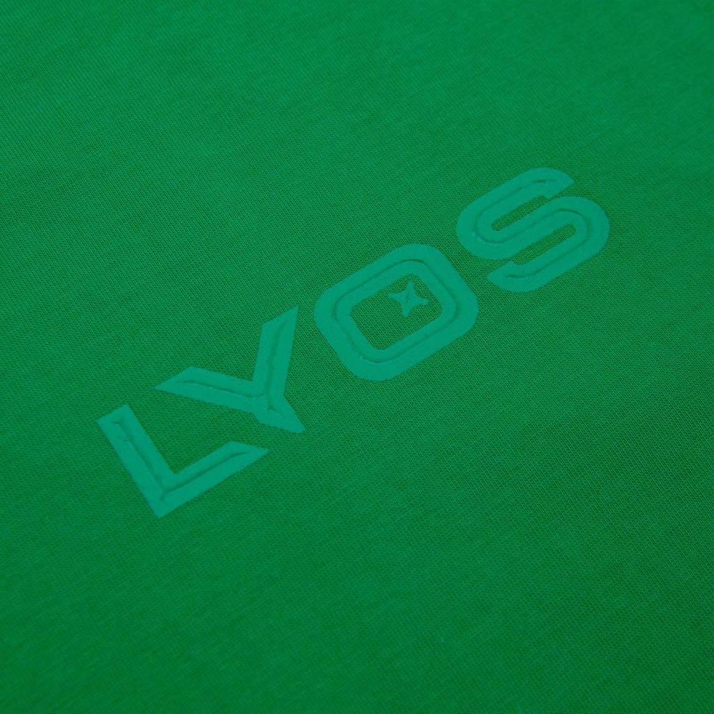 Áo Thun LYOS FUTU Logo T-Shirt - màu Đen/Xanh lá