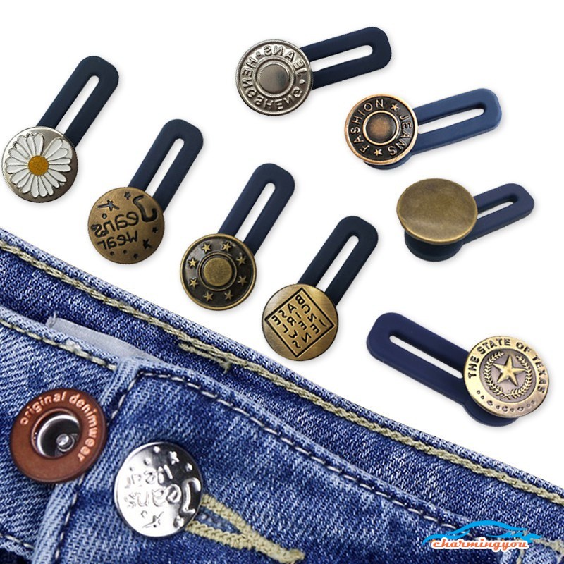 Nút gài quần jeans  không cần ghim có thể điều chỉnh dùng may quần áo DIY CY