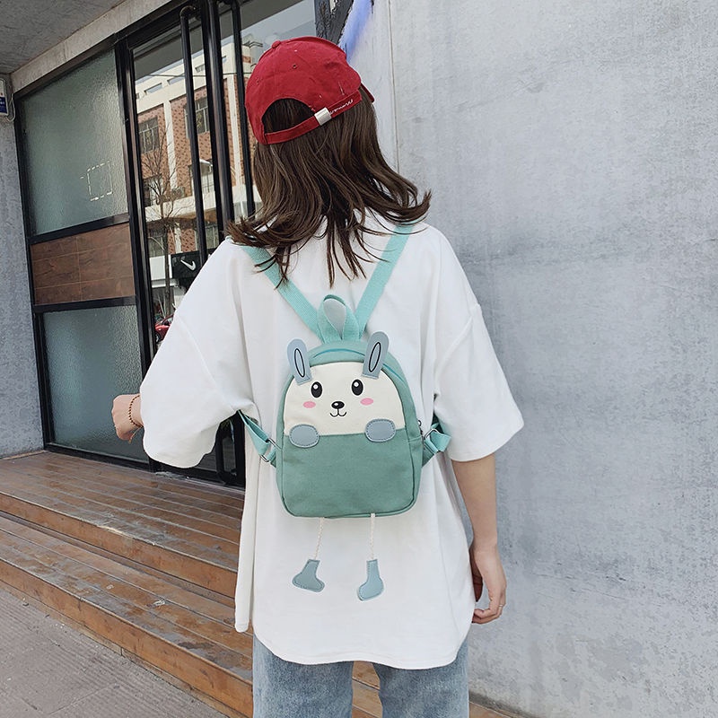 Ba Lô Đi Học Thiết Kế Nhỏ Nhắn Vải Canvas Họa Tiết Hoạt Hình Xinh Xắn Dành Cho Bé Mẫu Giáo