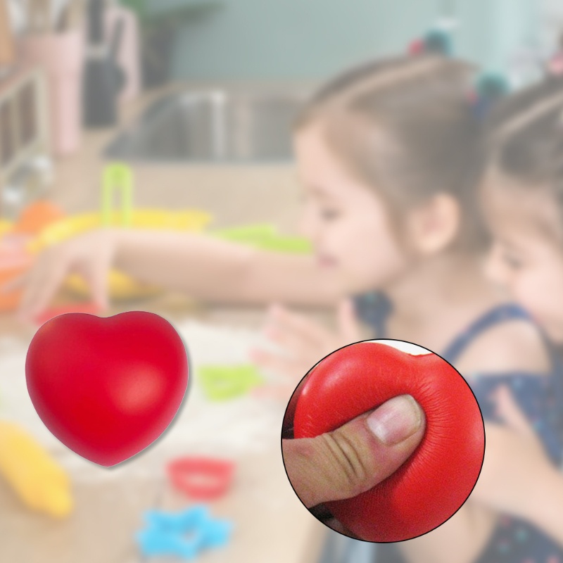 Đồ Chơi Bóp Tay 3In Hình Trái Tim Đỏ Giúp Giảm Căng Thẳng