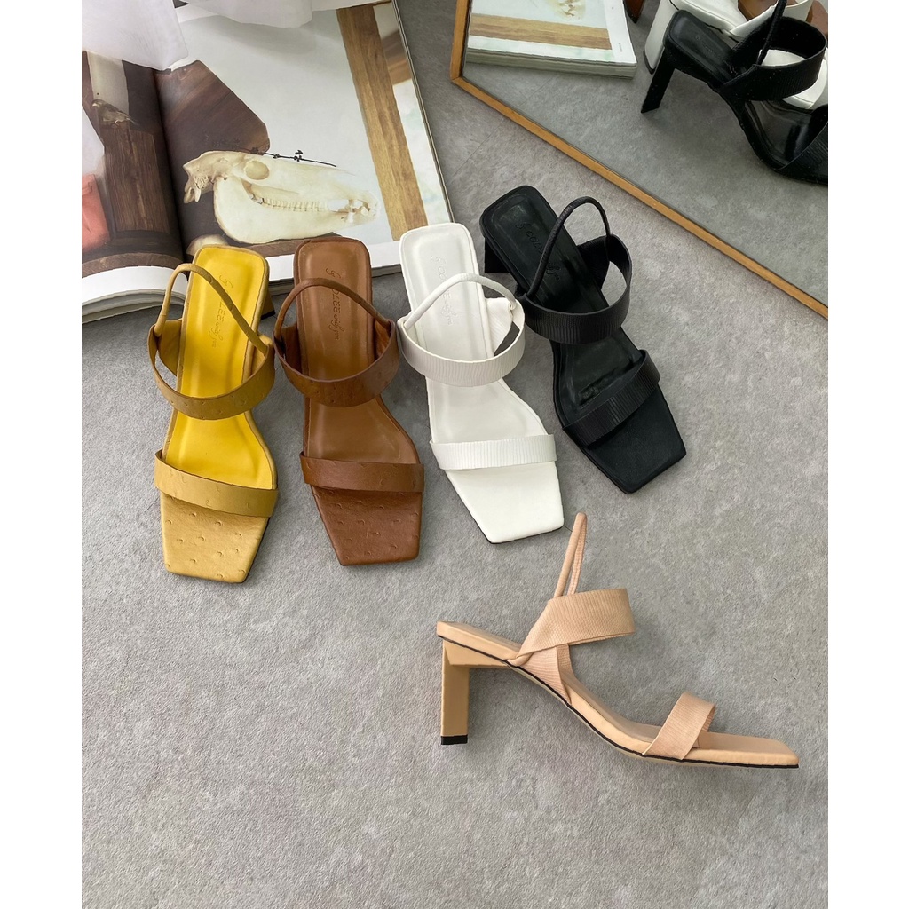 Giày Sandal Nữ Colee 2 Quai Gấp 7p VNXK