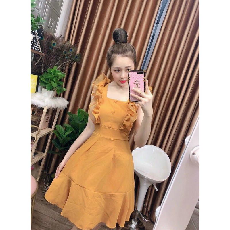 Đầm cánh tiên phối tơ kiếng