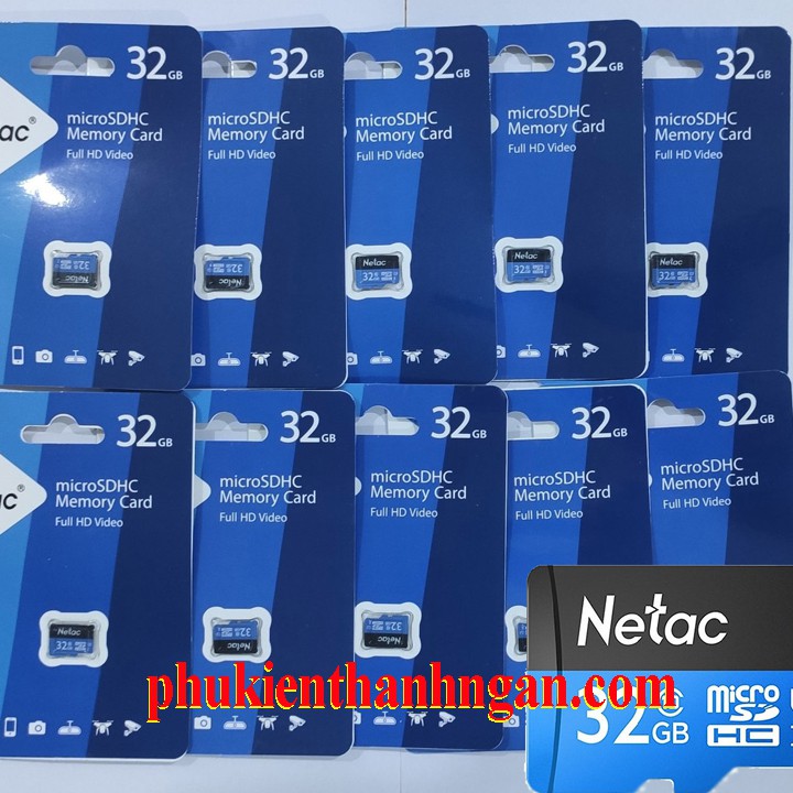 Thẻ nhớ Netac 32GB Bảo Hành 5 Năm Chính Hãng - Thẻ nhớ Netac 32GB Chính hãng - 32GB NECTAC