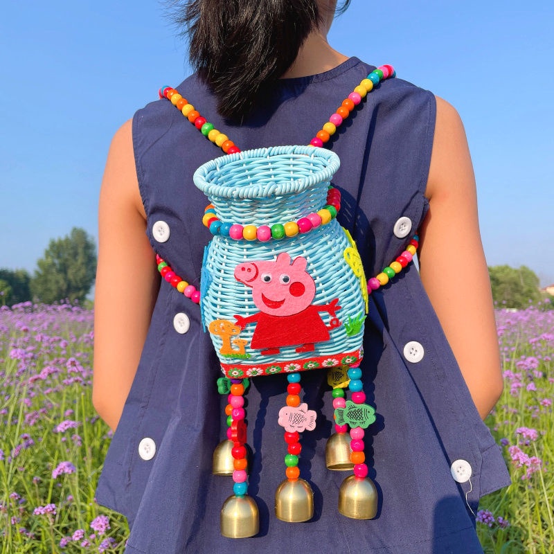 Giỏ Đan Tre / Nhựa Giả Mây Thủ Công Phong Cách Dân Tộc Dùng Làm Đạo Cụ Biểu Diễn