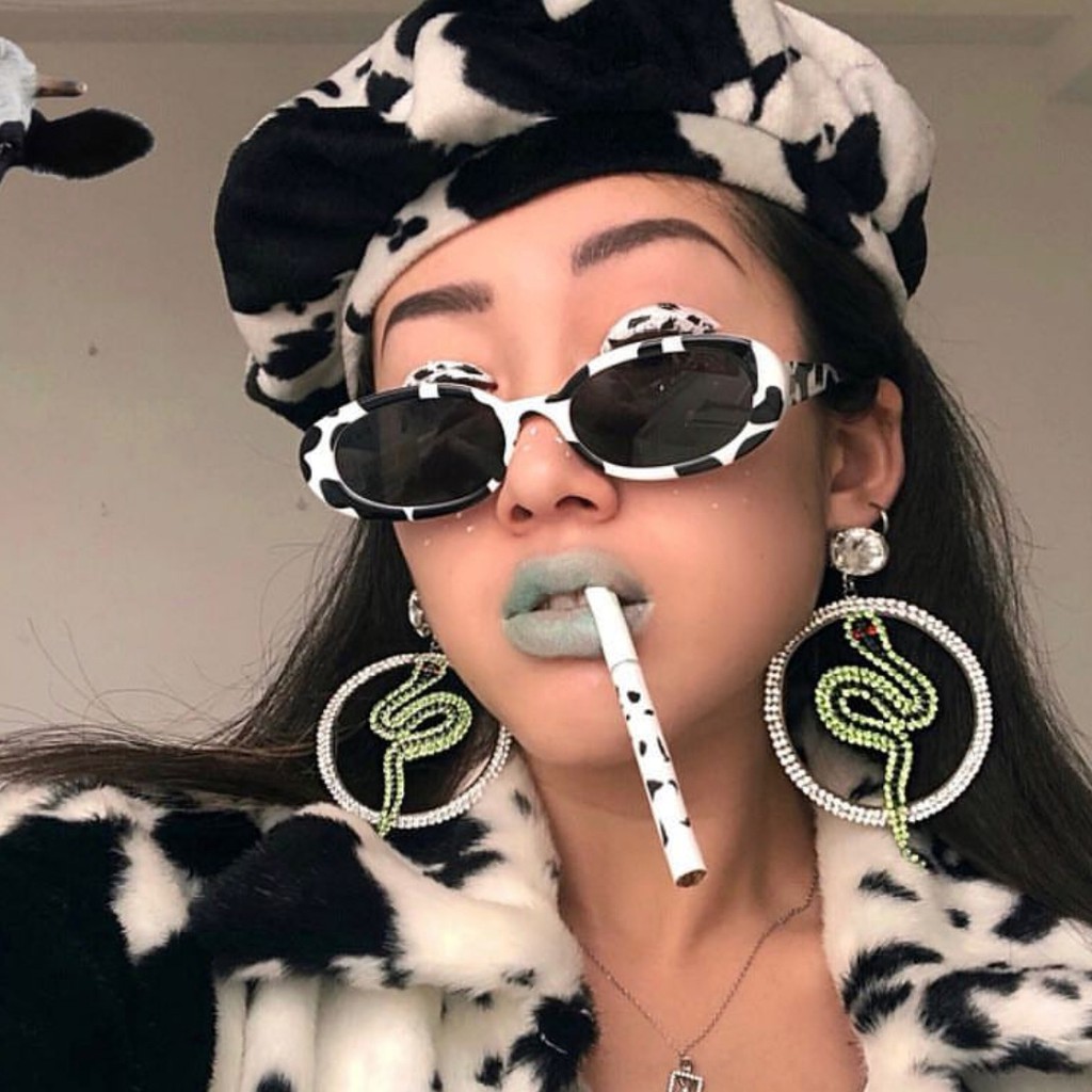 Kính mát gọng Oval bằng nhựa phong cách châu Âu mới cho nam và nữ