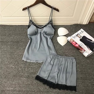 Bộ ngủ đùi phối ren