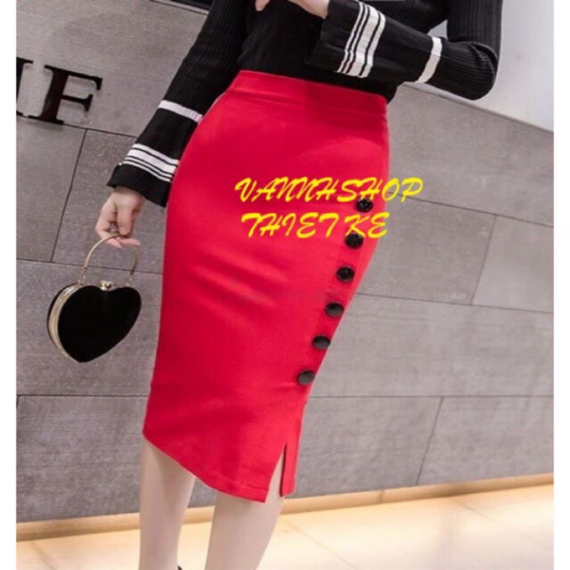 Chân váy bút chì hàng thiết kế theo yêu cầu dành cho dân công sở thanh lịch tôn dáng - CV0031 | BigBuy360 - bigbuy360.vn