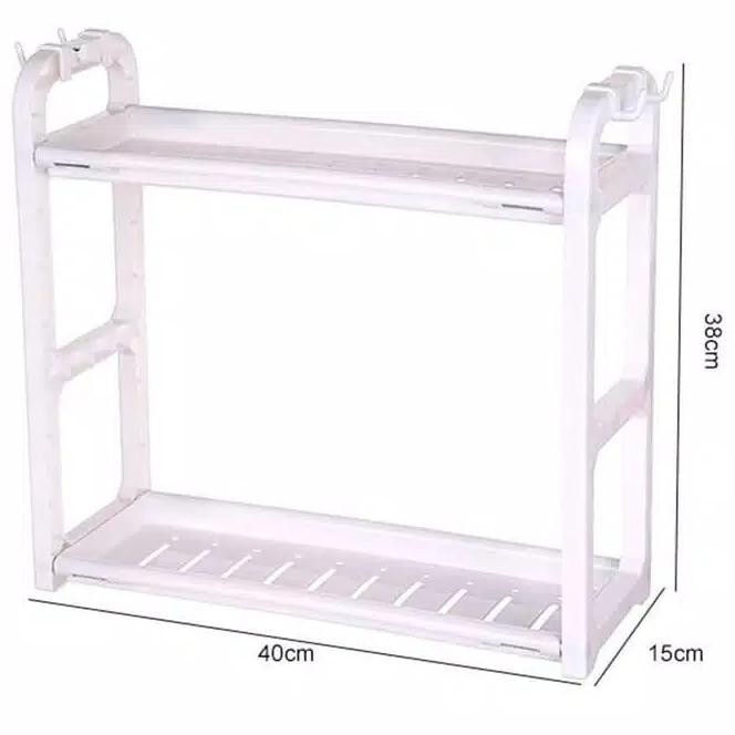 Mới Kệ Nhựa 2 Tầng Màu Trắng Đựng Gia Vị Tiện Dụng | BigBuy360 - bigbuy360.vn