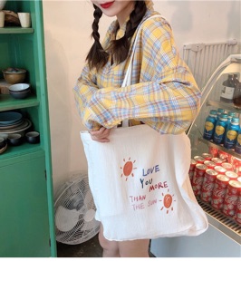 Túi tote thêu chữ