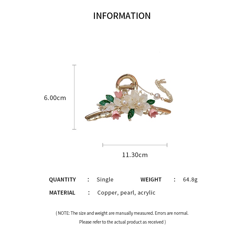Kẹp Tóc Tua Rua Hình Hoa Đính Ngọc Trai Phong Cách Cổ Điển Cho Nữ
