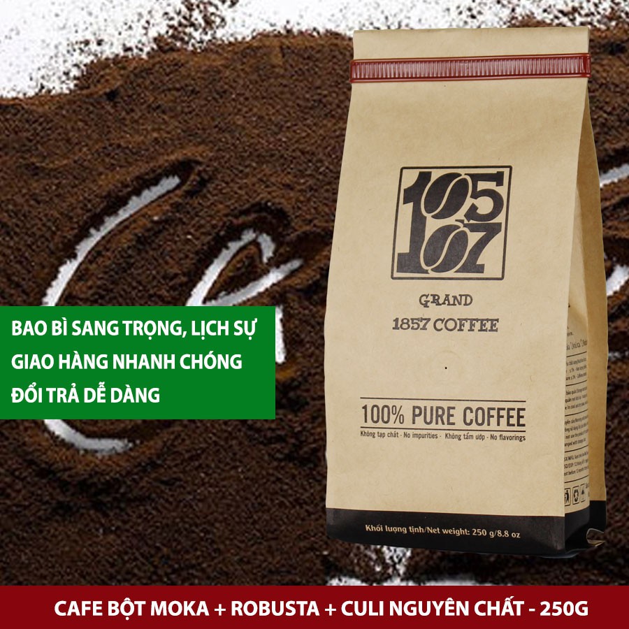 1KG Cà phê bột Moka-Robusta-Culi đặc biệt ❤️️ FREESHIP ❤️️nguyên chất không pha trộn tẩm ướp hương liệu - 1857 coffee