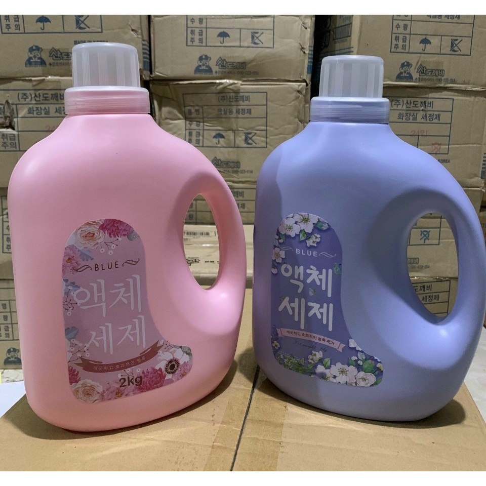 Nước Giặt BLUE Hàn Quốc Chính Hãng Can 2kg- Siêu Thơm-Chuẩn Cty Hà Thành