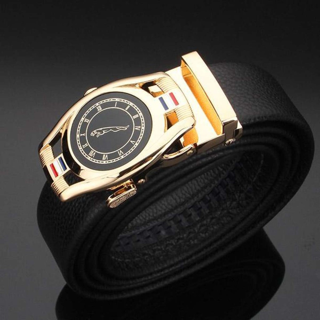 Bộ quà tặng Thắt lưng/ dây nịt nam mặt đồng hồ hãng sang trọng (Dòng cao cấp)