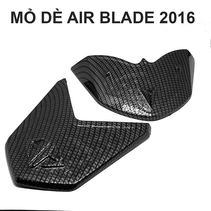 MỎ DÈ TRUỚC VÀ SAU XE AIRBLADE 2016 - SƠN CARBON ĐEN