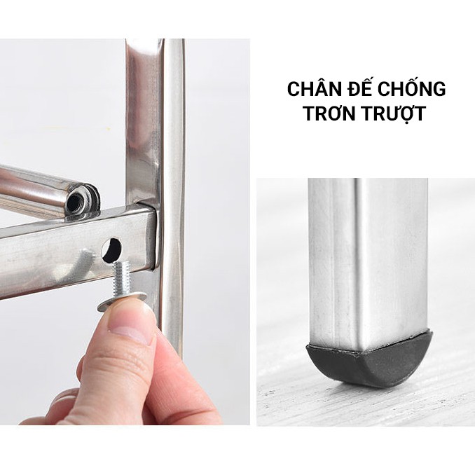 [𝗙𝗿𝗲𝗲𝘀𝗵𝗶𝗽] Kệ để giày dép 3,4,5, 6 tầng khung inox cao cấp, dễ dàng tháo rời VANDO