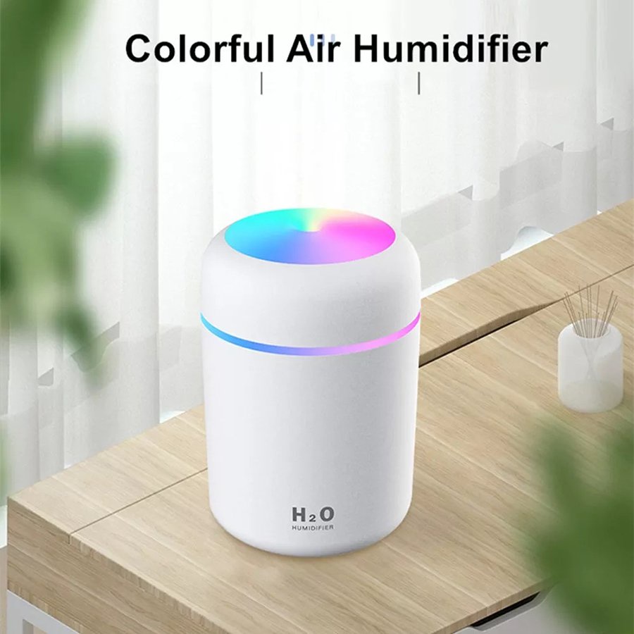 Máy Xông Tinh Dầu Phun Sương Mini tạo độ ẩm không khí kết hợp Đèn Led làm Đèn Ngủ 3 trong 1 cho phòng ngủ và trong ô tô