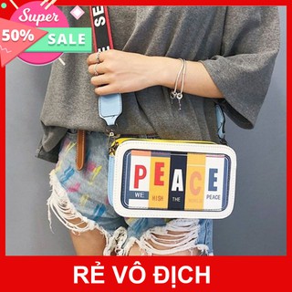 Túi đeo chéo dạng hộp peace hottrend