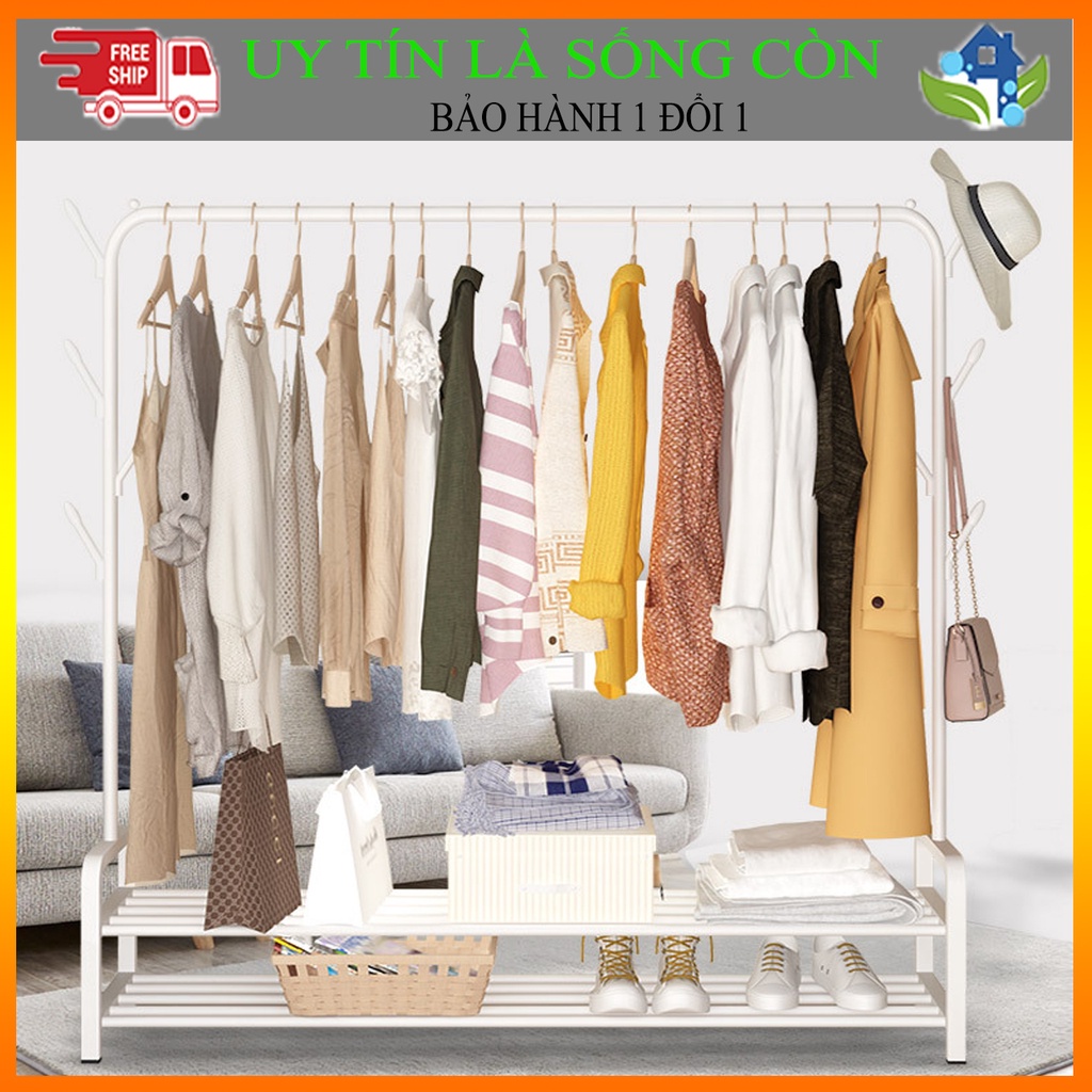 Kệ treo quần áo mẫu mới khung thép chắc chắn