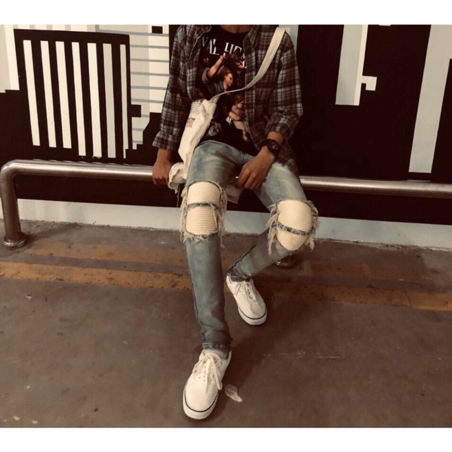 Quần jean nam MIKENCO Distressed Jeans