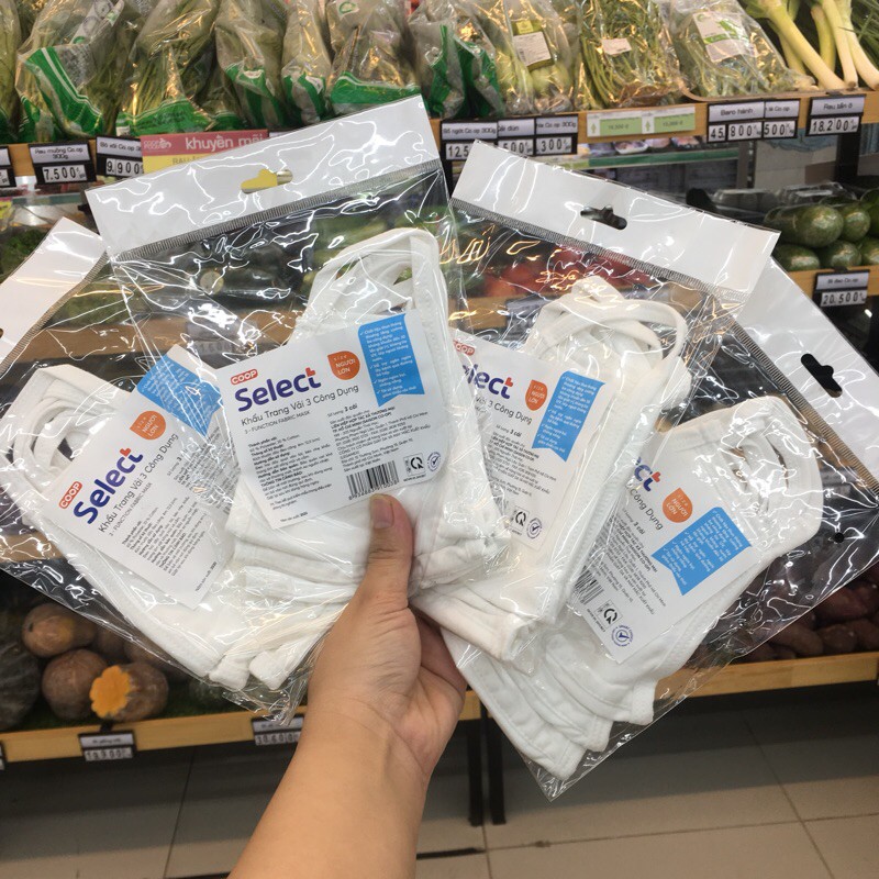 Khẩu trang vải kháng khuẩn Selec 3 cái