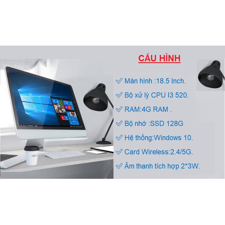 Máy tính All in ONE giá rẻ- AIO BKAP19L3. Màn hình 19 Inch/ i3 2310/4GB/128G SSD