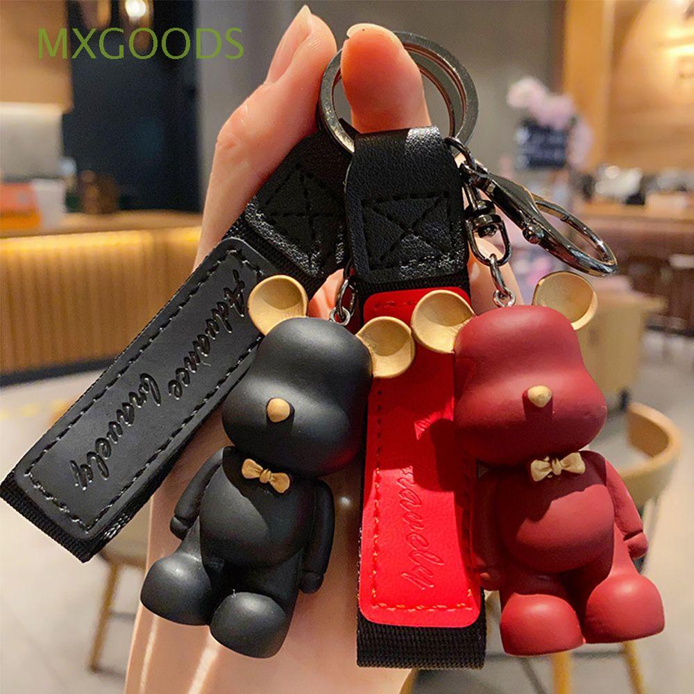 Móc khóa hình gấu bông dễ thương bằng da PU