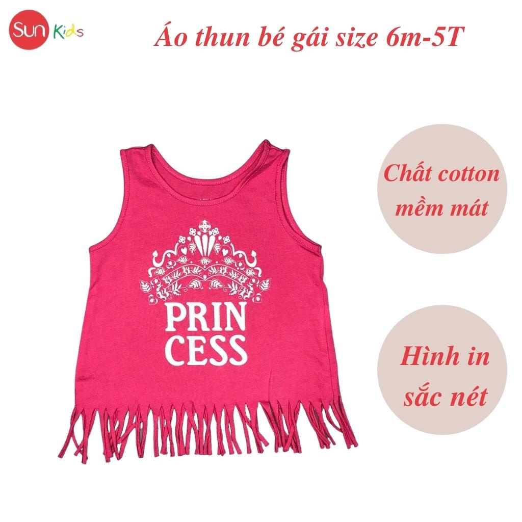 Áo thun bé gái xuất xin, áo phông bé gái chất cotton mềm mát, size 6m - 5 tuổi - SUNKIDS