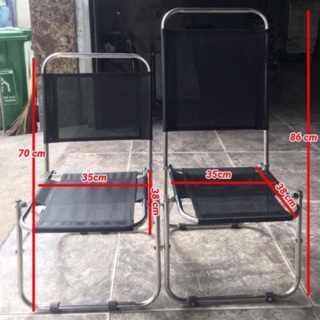 ghế xếp cafe inox loại 1 lưng cao